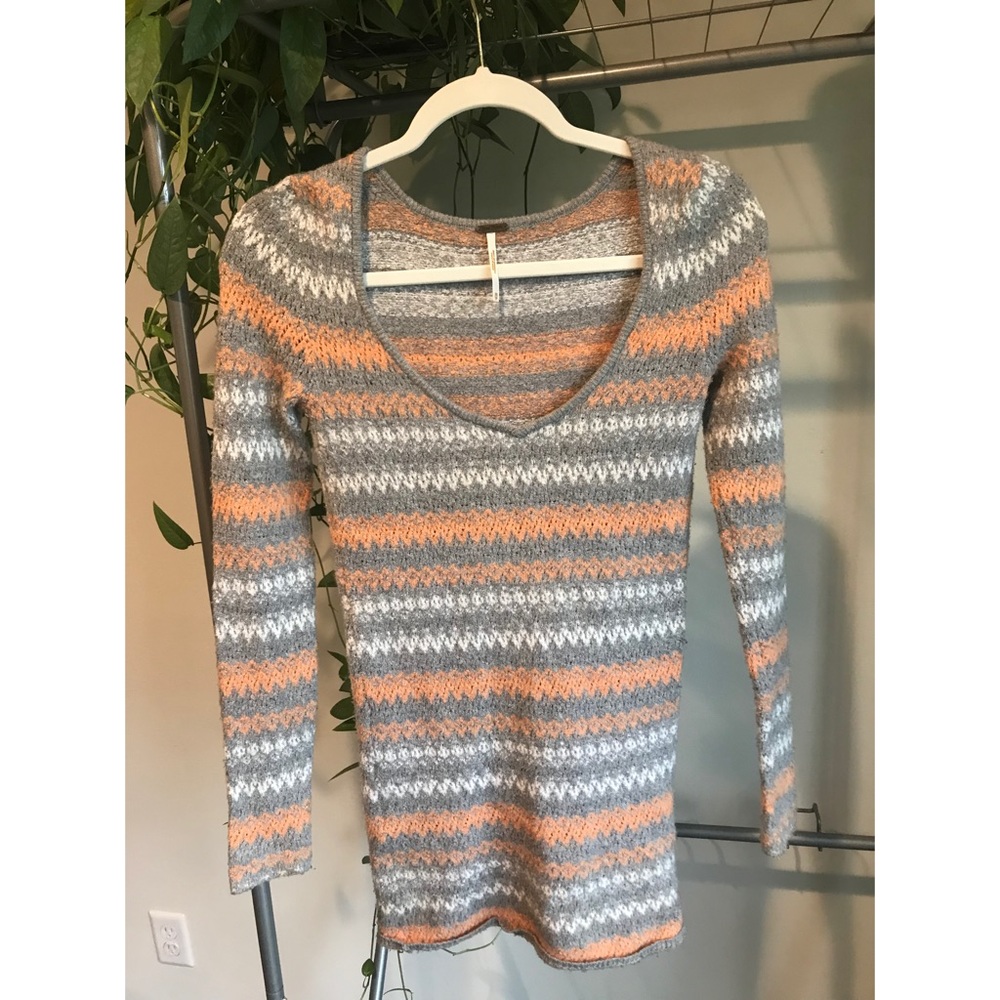 Free People v neck sweater
